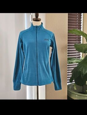 Mountain Hardwear Women's  Blue Fleece Full Zip Top Size Medium Sweater